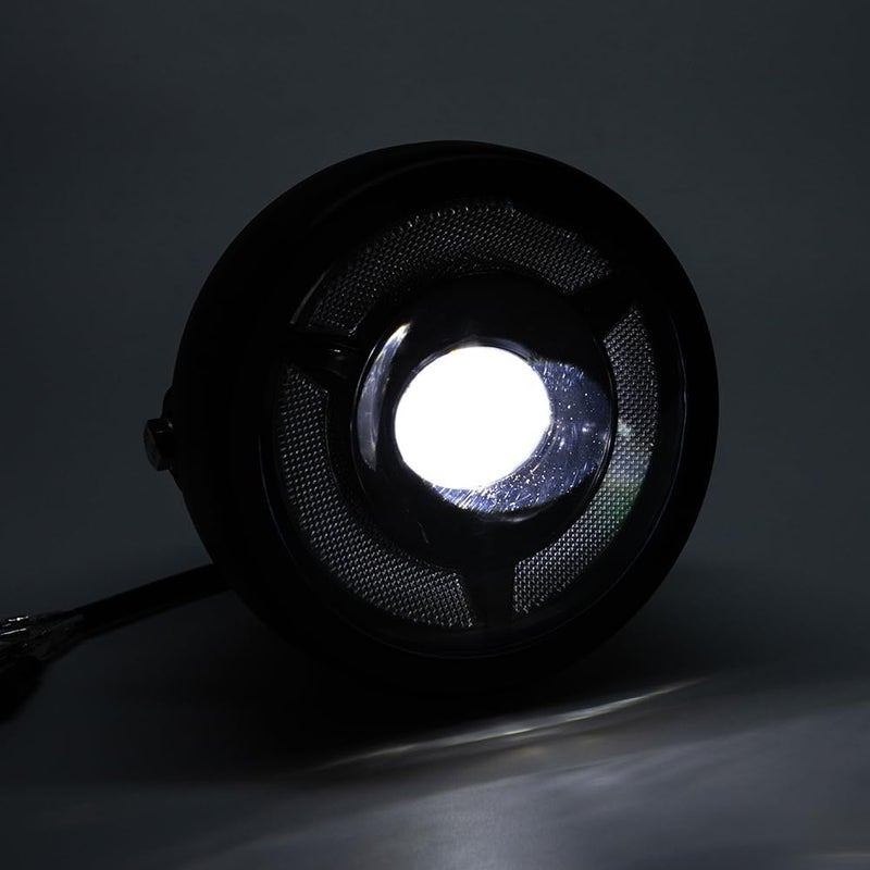 BENEALL Motorcycle Headlight 5.75 inch Round LED with Mounting Brackets Assembly, Front Headlamp with DRL High/Low Beam for Cafe Racer E-bike Bobber Chopper (style B) - Image 2